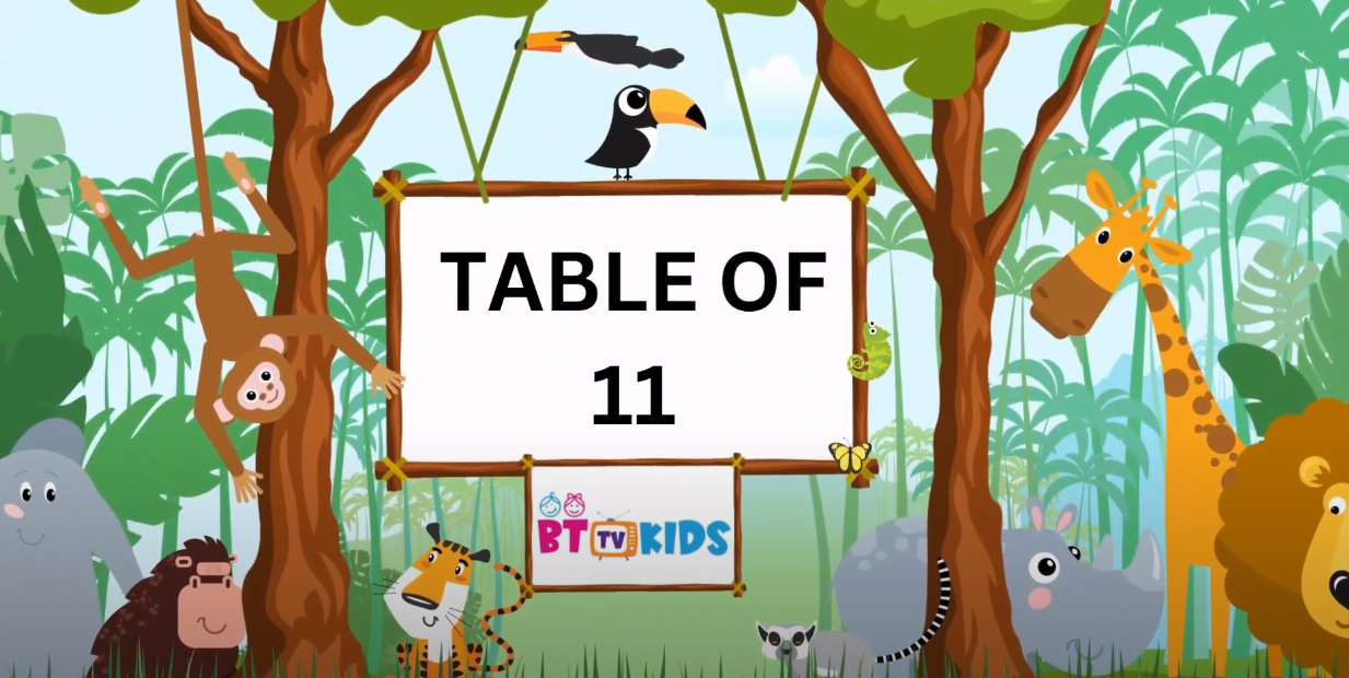 11x1=11 Multiplication | Table of Eleven (11) | Tables Song Multiplication | | BTTV KIDS