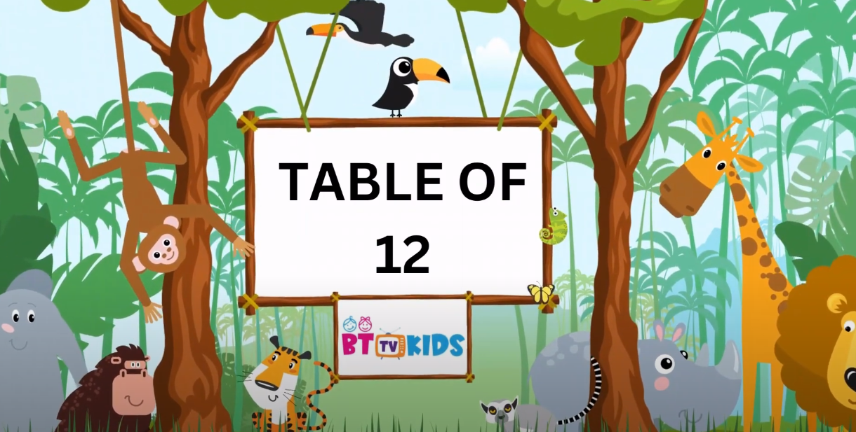 12x1=12 Multiplication | Table of Twelve (12) | Tables Song Multiplication | | BTTV KIDS