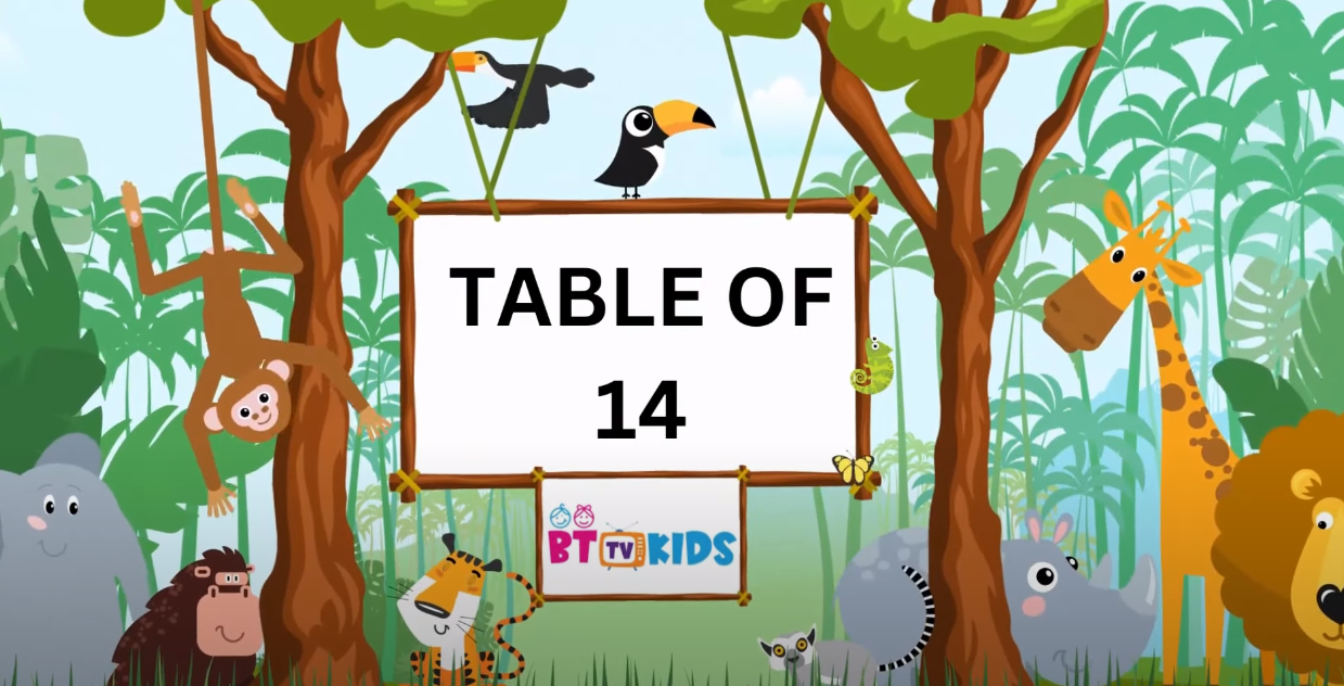 14x1=14 Multiplication | Table of Fourteen (14) | Tables Song Multiplication | | BTTV KIDS