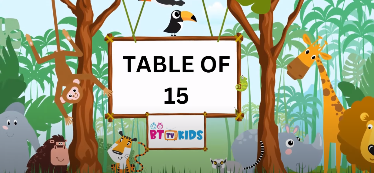 15x1=15 Multiplication | Table of Fifteen (15) | Tables Song Multiplication | | BTTV KIDS