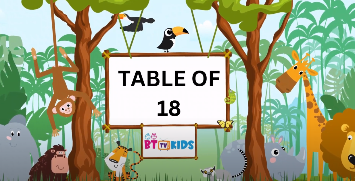 18x1=18 Multiplication | Table of Eighteen (18) | Tables Song Multiplication | | BTTV KIDS