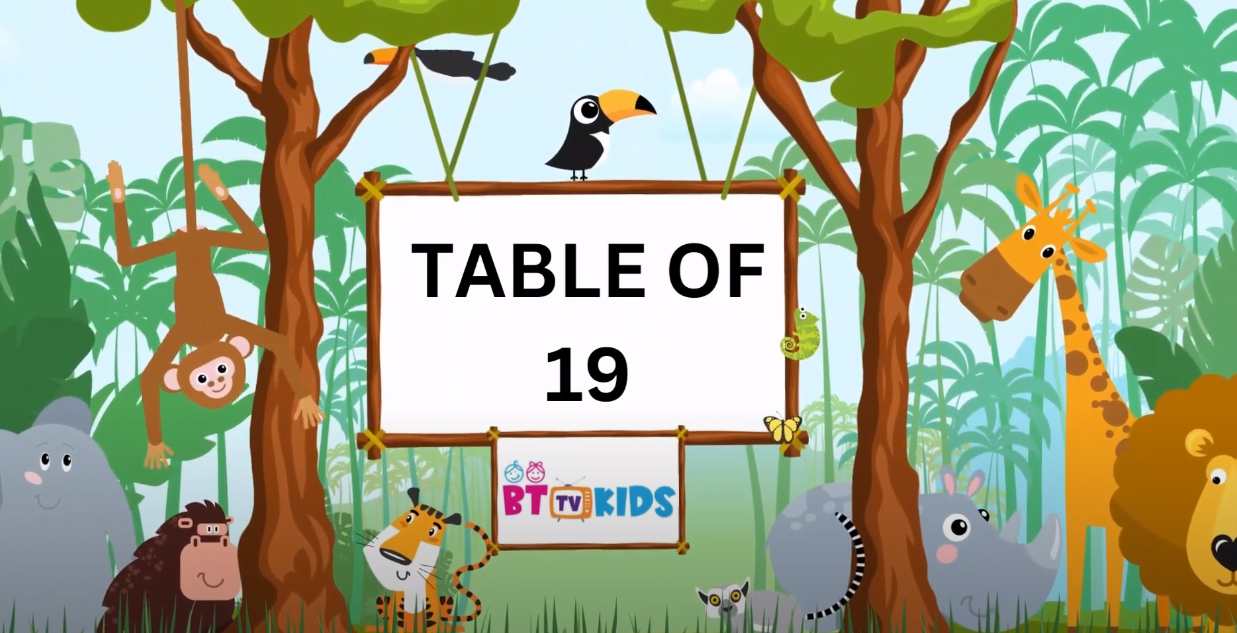 19x1=19 Multiplication | Table of Nineteen (19) | Tables Song Multiplication | | BTTV KIDS