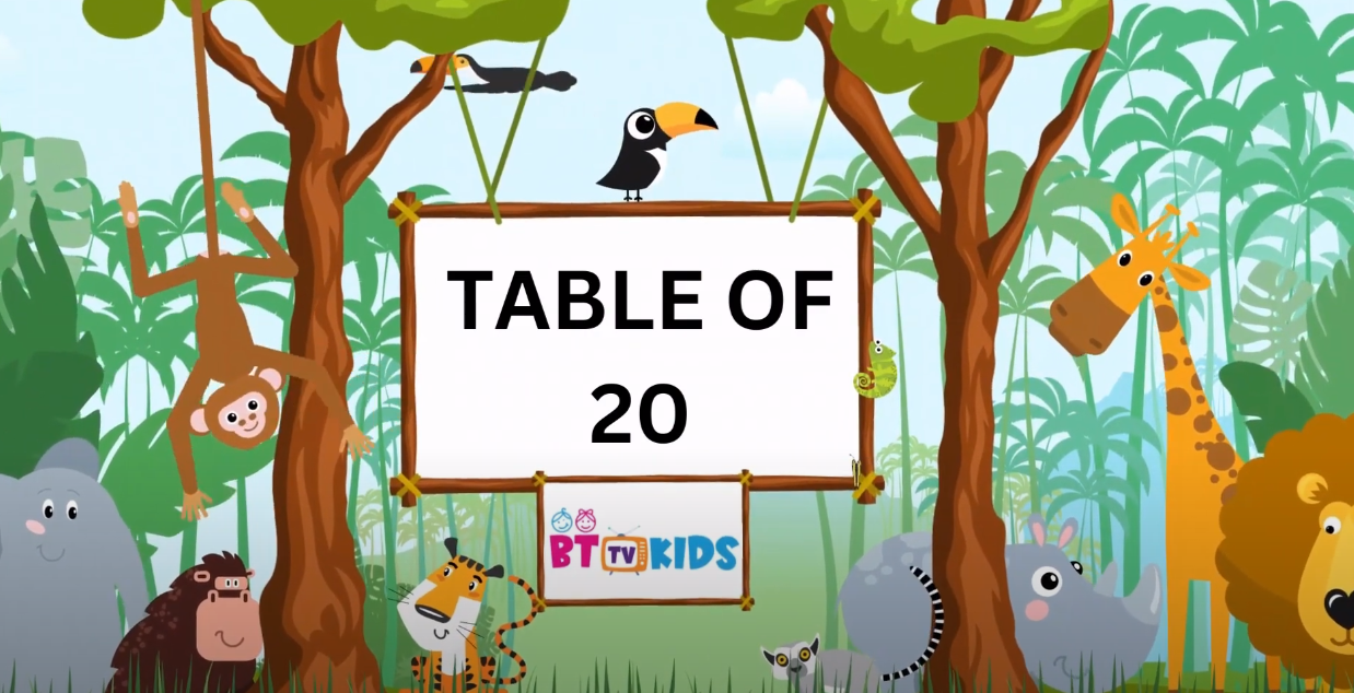 20x1=20 Multiplication | Table of Twenty (20) | Tables Song Multiplication | | BTTV KIDS