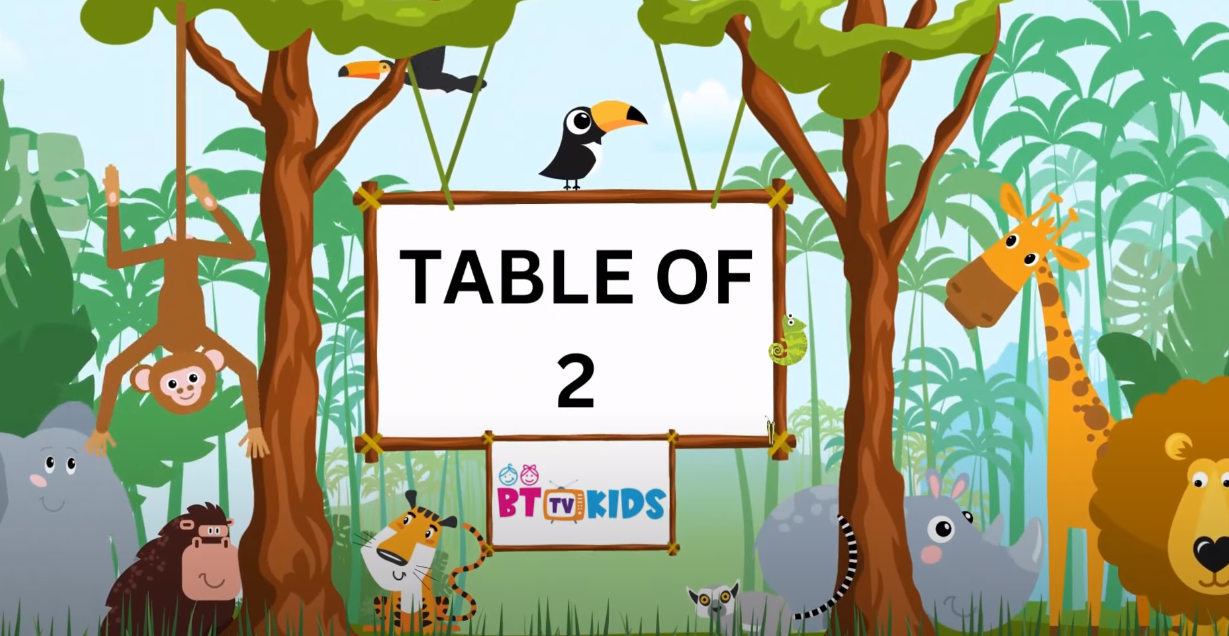 2x1=2 Multiplication | Table of Two (2) | Tables Song Multiplication | Time of tables | BTTV KIDS