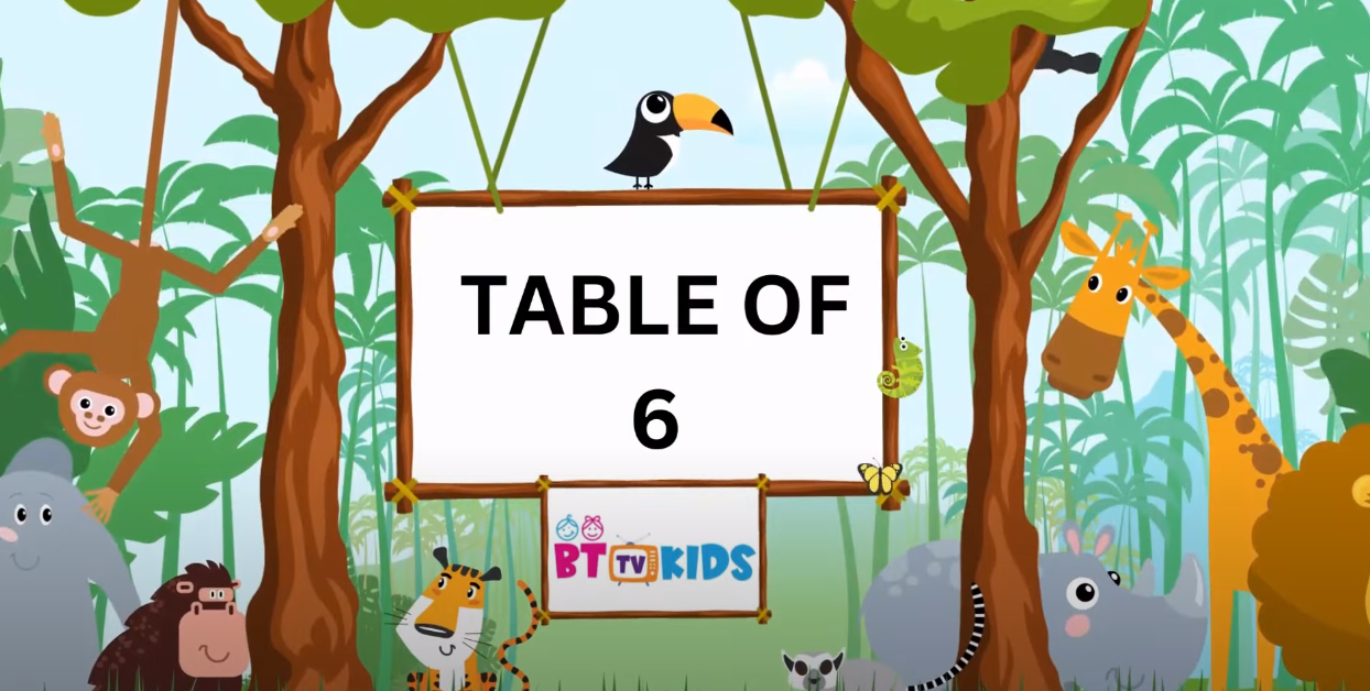 6x1=6 Multiplication | Table of SIX (6) | Tables Song Multiplication | Time of tables | BTTV KIDS